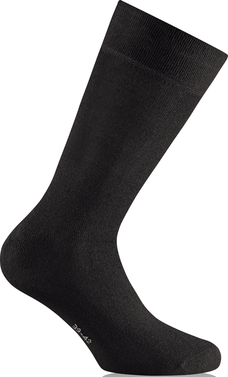 Rohner Tagessocke Crew Basic Bambus schwarz - 2 Paar